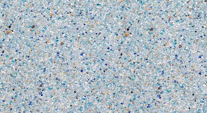 StoneScapes Puerto Rico Blend Small: Aqua White Small pool finish sample
