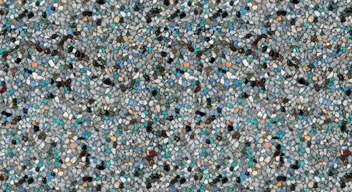 StoneScapes Regular Pebbles: Tropics Blue pool finish sample