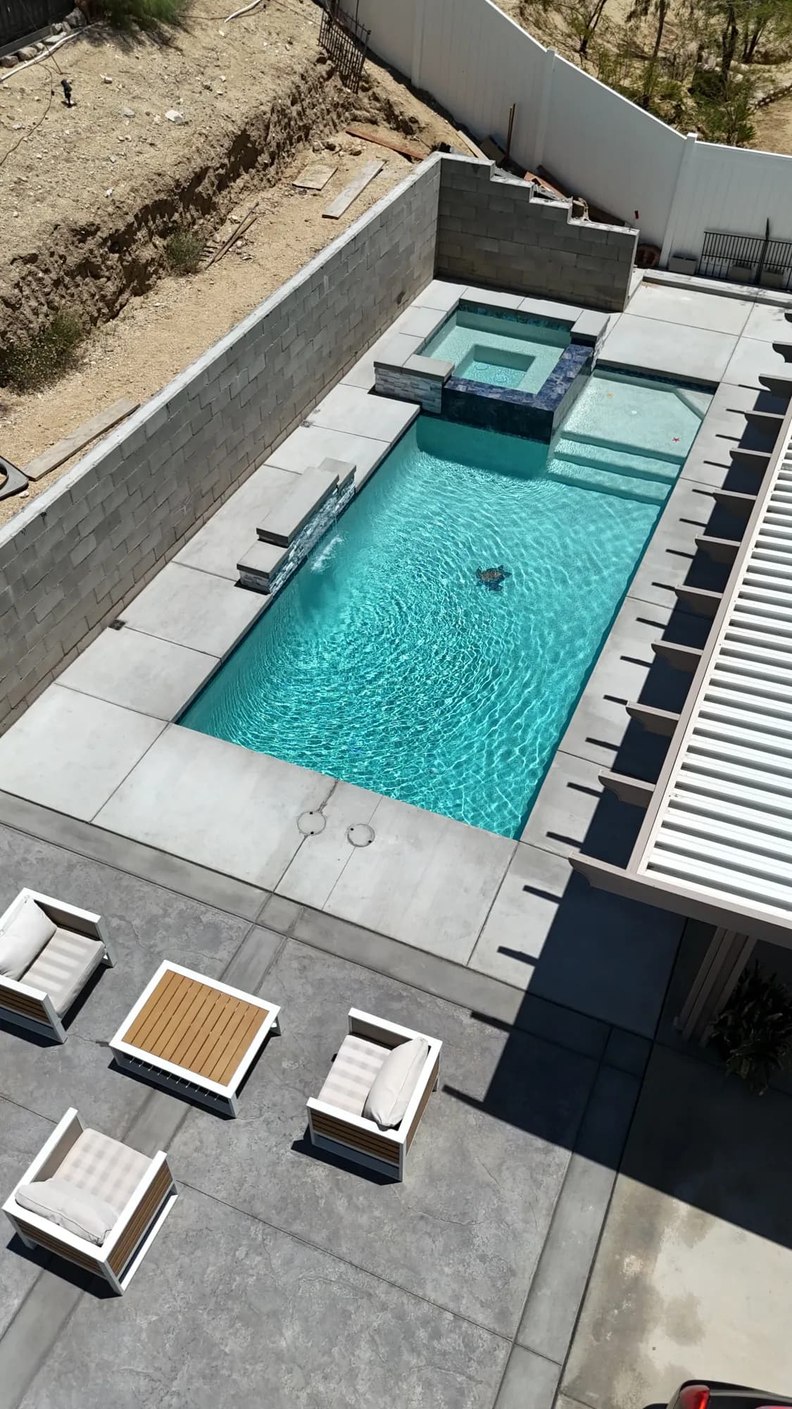Custom desert poolscape by JB Pools: Thousand Palms